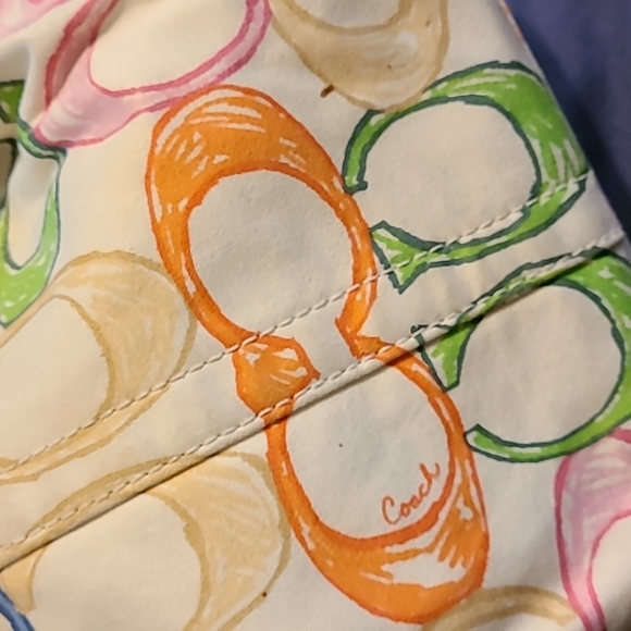 COACH Hampton Scribble Pastel Handbag L0751-F11672 & Matching Wallet - Picture 14 of 17